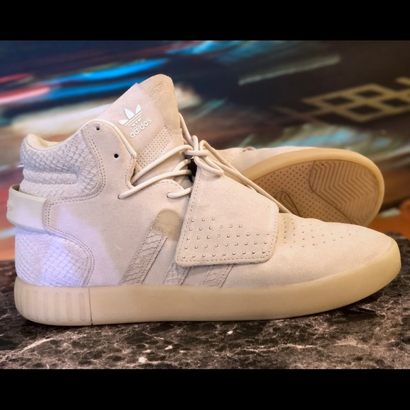 Adidas Tubular Invader Strap cream & gum sz 11.5 - Picture 2 of 3